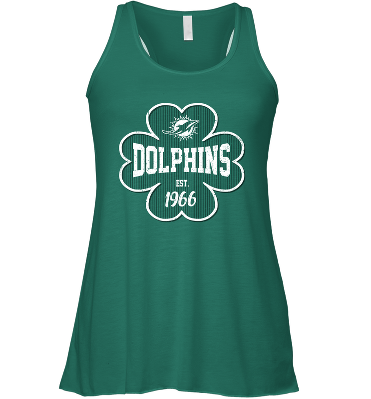 Patrick's Day Shamrock For Miami Dolphins Fans Racerback Tank - kambletee