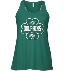 Patrick's Day Shamrock For Miami Dolphins Fans Racerback Tank - kambletee