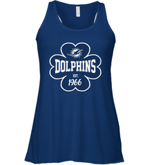 Patrick's Day Shamrock For Miami Dolphins Fans Racerback Tank - kambletee