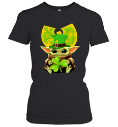 Wu Tang Clan baby Yoda hug Irish clover Women's T-Shirt - kambletee