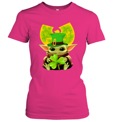 Wu Tang Clan baby Yoda hug Irish clover Women's T-Shirt - kambletee