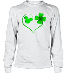 Mickey mouse and four leaf clover St Patricks Day Long Sleeve T-Shirt - kambletee