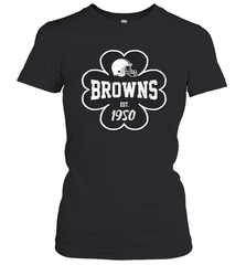 Patrick's Day Shamrock For Cleveland Browns Fans Women's T-Shirt - kambletee