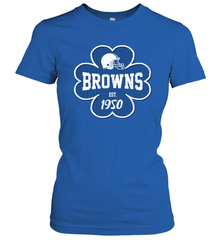 Patrick's Day Shamrock For Cleveland Browns Fans Women's T-Shirt - kambletee