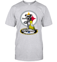 Pitbull Rottweiler I Love Pittsburgh Steelers Men's T-Shirt - kambletee