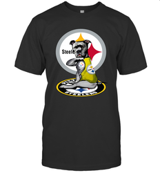 Pitbull Rottweiler I Love Pittsburgh Steelers Men's T-Shirt - kambletee