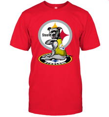 Pitbull Rottweiler I Love Pittsburgh Steelers Men's T-Shirt - kambletee