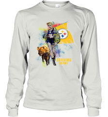 Harley Quinn Pittsburgh Steelers Of Prey Long Sleeve T-Shirt - kambletee
