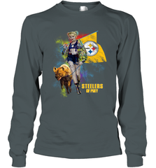 Harley Quinn Pittsburgh Steelers Of Prey Long Sleeve T-Shirt - kambletee
