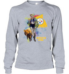 Harley Quinn Pittsburgh Steelers Of Prey Long Sleeve T-Shirt - kambletee