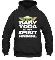 Baby Yoda Is My Spirit Animal Hoodie - kambletee