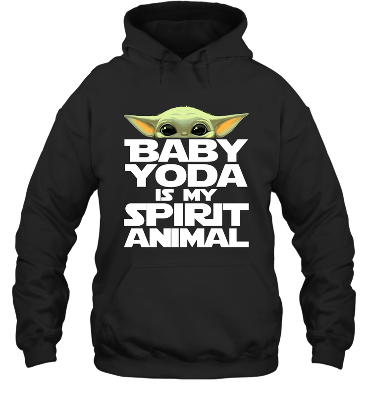 Baby Yoda Is My Spirit Animal Hoodie - kambletee