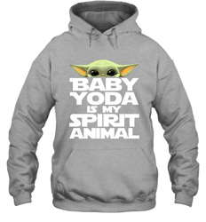 Baby Yoda Is My Spirit Animal Hoodie - kambletee