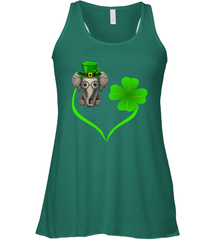 Elephant irish heart st patrick's day Racerback Tank - kambletee