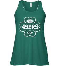 Patrick's Day Shamrock For San Francisco 49ers Fans Racerback Tank - kambletee
