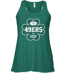 Patrick's Day Shamrock For San Francisco 49ers Fans Racerback Tank - kambletee