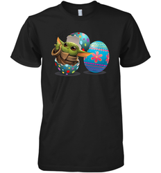 Easter Eggs Baby Yoda Premium Men's T-Shirt - kambletee