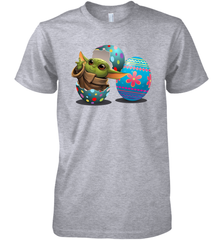 Easter Eggs Baby Yoda Premium Men's T-Shirt - kambletee