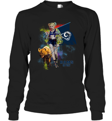 Harley Quinn Los Angeles Rams Of Prey Long Sleeve T-Shirt - kambletee