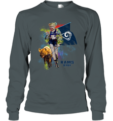 Harley Quinn Los Angeles Rams Of Prey Long Sleeve T-Shirt - kambletee