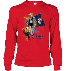 Harley Quinn Los Angeles Rams Of Prey Long Sleeve T-Shirt - kambletee