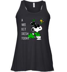 Snoopy A Wee Bit Irish Today Racerback Tank - kambletee