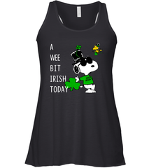 Snoopy A Wee Bit Irish Today Racerback Tank - kambletee