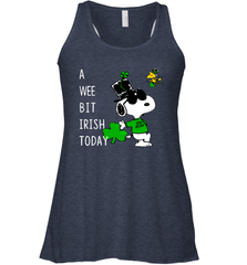 Snoopy A Wee Bit Irish Today Racerback Tank - kambletee