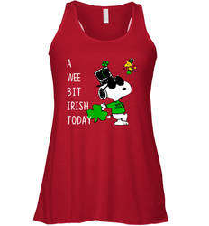 Snoopy A Wee Bit Irish Today Racerback Tank - kambletee