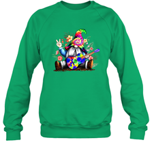 Gnome playing guitar St Patrick's Day Sweatshirt - kambletee