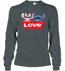 Stitch and Angel love Levi's logo Long Sleeve T-Shirt - kambletee