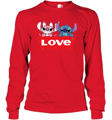 Stitch and Angel love Levi's logo Long Sleeve T-Shirt - kambletee