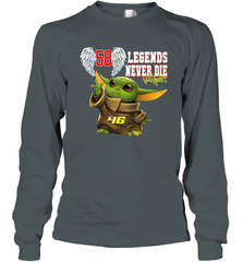 Baby Yoda Valentino Rossi Legends Never Die Long Sleeve T-Shirt - kambletee