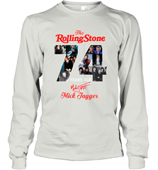 The Rolling Stones 74 Years Old signature Mick Jagger Long Sleeve T-Shirt - kambletee