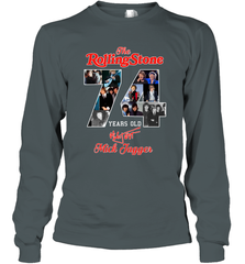 The Rolling Stones 74 Years Old signature Mick Jagger Long Sleeve T-Shirt - kambletee