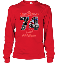 The Rolling Stones 74 Years Old signature Mick Jagger Long Sleeve T-Shirt - kambletee