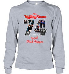 The Rolling Stones 74 Years Old signature Mick Jagger Long Sleeve T-Shirt - kambletee