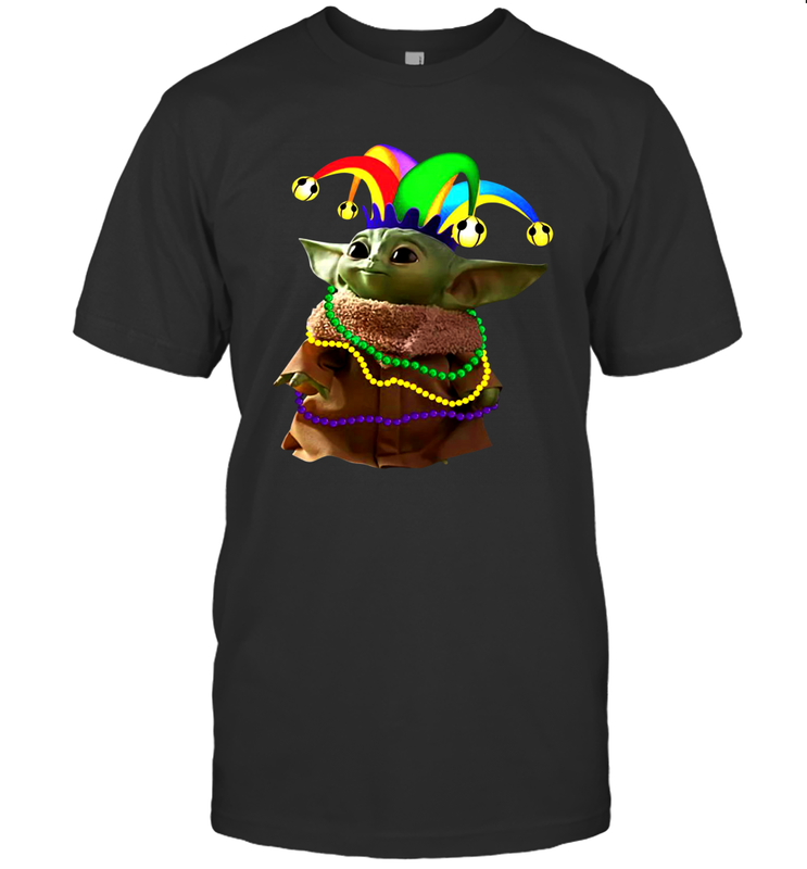 Baby Yoda Mardi Gras Men's T-Shirt - kambletee