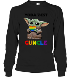 Star Wars Baby Yoda best Guncle LGBT Pride Long Sleeve T-Shirt - kambletee