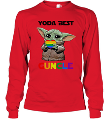Star Wars Baby Yoda best Guncle LGBT Pride Long Sleeve T-Shirt - kambletee