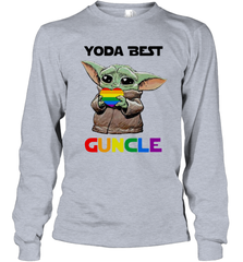 Star Wars Baby Yoda best Guncle LGBT Pride Long Sleeve T-Shirt - kambletee