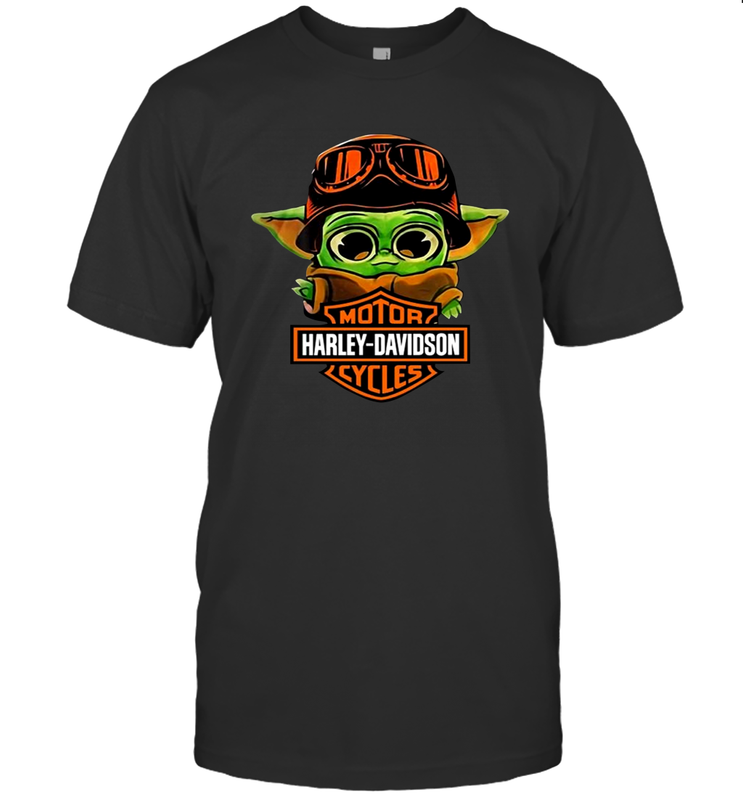 Star Wars Baby Yoda Motor Harley Davidson Cycles Men's T-Shirt - kambletee