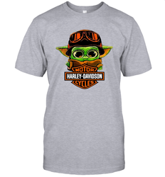 Star Wars Baby Yoda Motor Harley Davidson Cycles Men's T-Shirt - kambletee