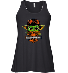Star Wars Baby Yoda Motor Harley Davidson Cycles Racerback Tank - kambletee
