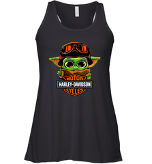 Star Wars Baby Yoda Motor Harley Davidson Cycles Racerback Tank - kambletee