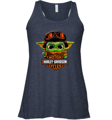 Star Wars Baby Yoda Motor Harley Davidson Cycles Racerback Tank - kambletee