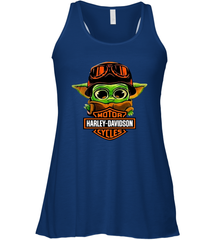 Star Wars Baby Yoda Motor Harley Davidson Cycles Racerback Tank - kambletee