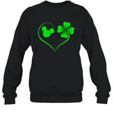 Mickey mouse and four leaf clover St Patricks Day Sweatshirt - kambletee