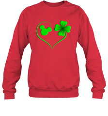 Mickey mouse and four leaf clover St Patricks Day Sweatshirt - kambletee