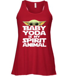 Baby Yoda Is My Spirit Animal Racerback Tank - kambletee